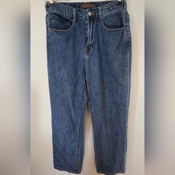 Risen Straight Leg Jeans Size Large - Picture 1 of 6